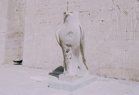 Falke am Eingang zum Tempel von Edfu