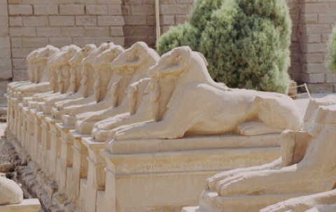 Die Widder-Allee vor der Karnak - Tempel